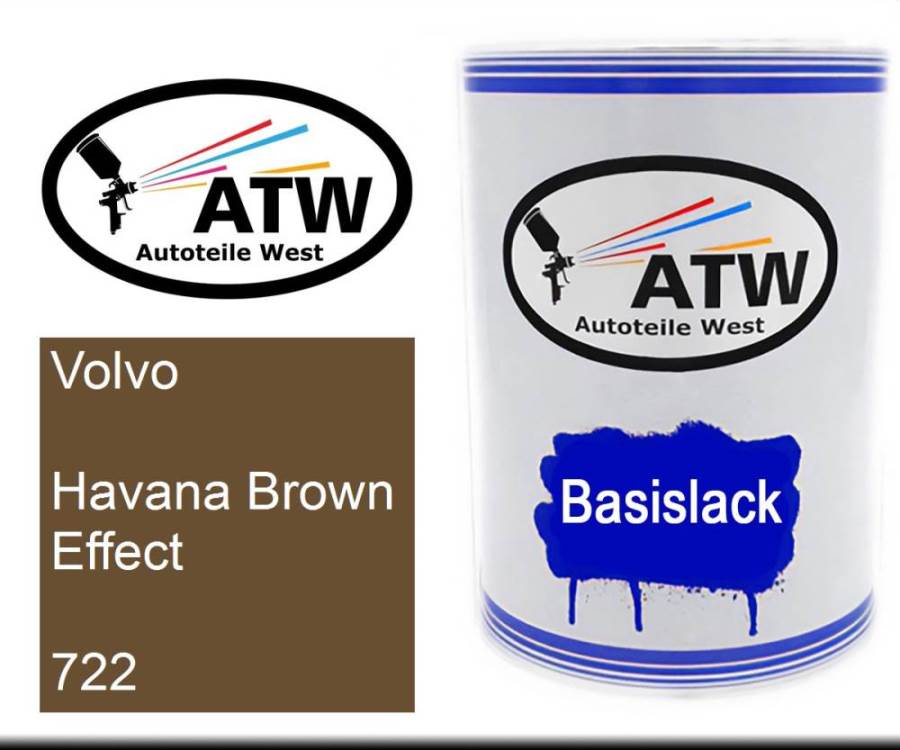 Volvo, Havana Brown Effect, 722: 500ml Lackdose, von ATW Autoteile West.